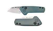 Buck 839 Mini Deploy AUTO Button Lock 154CM Blue Aluminum by Unknown